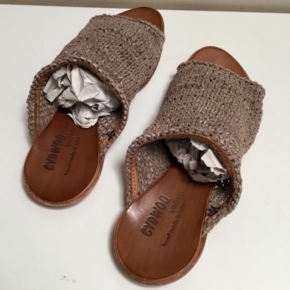 CYDWOQ Arcana Woven Leather Sandals Gray (42) 11 - Picture 4 of 6